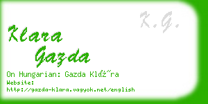 klara gazda business card